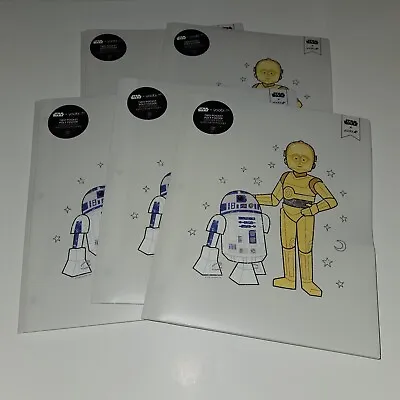 NEW 5 Disney Yoobi Star Wars 2 Pocket Poly Folders With Prongs Lot C3PO R2D2 • $21.21