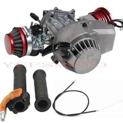 47cc 49cc 2 Stroke Engine Motor Kit Throttle Grips Cable For 4 Wheeler Dirt Bike • $171.20