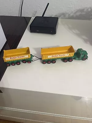 Vintage Matchbox Lesney K-16 King Size Dodge Tractor & Double Tipper Trailers • $35