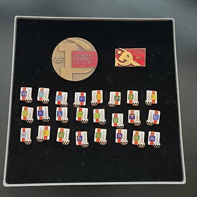 $500 • Buy VERY RARE 1980 Moscow Olympic Athlete's Participation Medal And Pins In Box