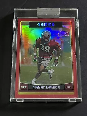 2006 Topps Chrome Uncirculated MANNY LAWSON Red Refractor ROOKIE RC #'d 9/25 • $24