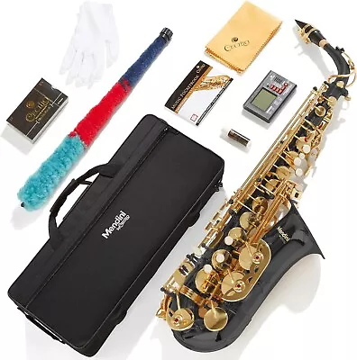 Mendini By Cecilio Eb Alto Saxophone - Case Tuner Mouthpiece 10 Reeds .... • $199.99