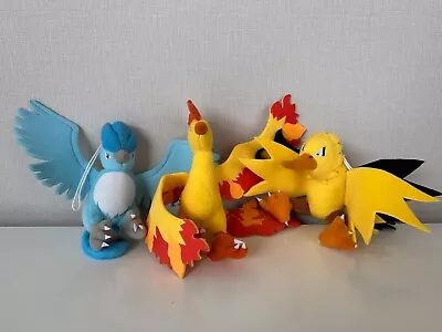 Pokemon Plush Doll Stuffed Toy Articuno Moltres Zapdos 3 Set 27cm BANPRESTO • $58