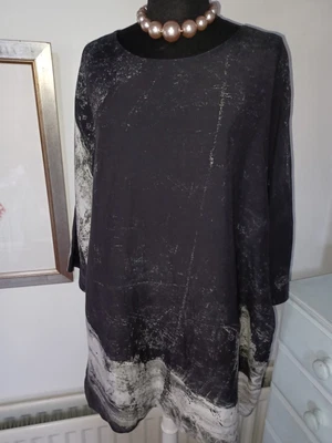 £2.20 • Buy CREA CONCEPT Beautiful Grey Arty Oversized Tunic Top - Size 42 - (One Size)