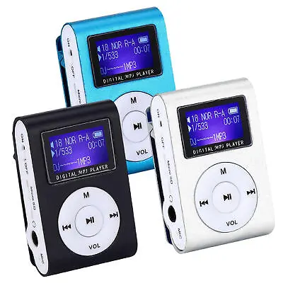 Mini Metal Clip USB MP3 Player Support Music Media LCD Screen TF Card • $10.09