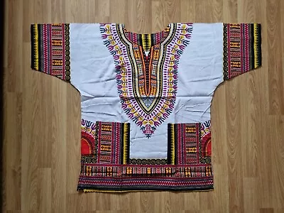 Dashiki Unisex T Shirt African Traditional Gringo Afro Poncho Bohemian Tops Uk • £12.50