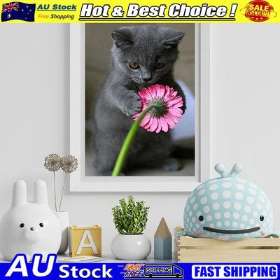 $11.39 • Buy Cat 5D DIY Diamond Painting Kits Full Square Drill Wall Decor Rhinestone Crafts