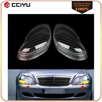 Headlight Lens Cover Left & Right Fit For Benz W220 S430 S500 S600 1998-2006 • $50.99