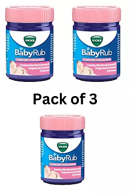 Vicks Baby-Rub Relief Ointment (Pack Of 3) Specifically For Babies-Moisturise • $27.99