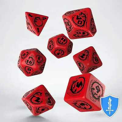Q-Workshop Dragons Dice Set (7) Red/Black D&D RPG • $5