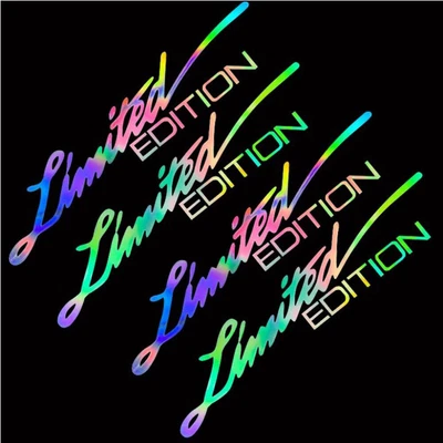 $7.88 • Buy 4x LIMITED EDITION Stickers Car Body Vinyl Decal Laser Color Sticker Accessories