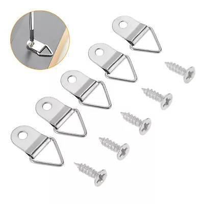 50x Convenient Triangle Ring Picture Frame Hooks Hanging Photos Painting Artwork • $5.19