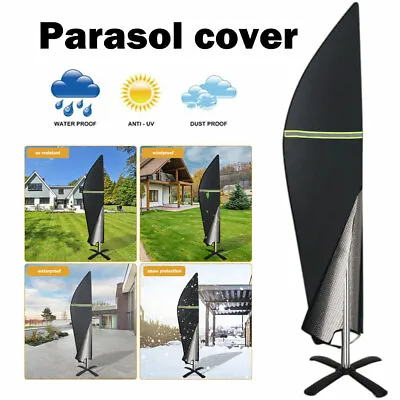 $30.69 • Buy 2.8M Large Umbrella Outdoor Furniture Parasol Waterproof Cover Heavy Duty Garden