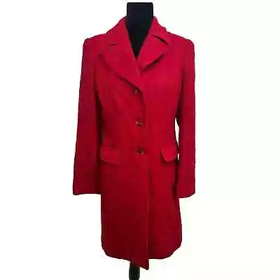 Express Red Mohair Wool Vintage Coat Size 7-8.  1990's Era.  • $35