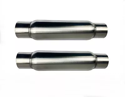 Pair 3  Inlet/Outlet 17  Length Performance Exhaust Mufflers - Resonator SS  • $67.98