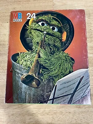 Vintage Sesame Street Muppets Oscar The Grouch 24 Piece Jigsaw Puzzle Complete • $15