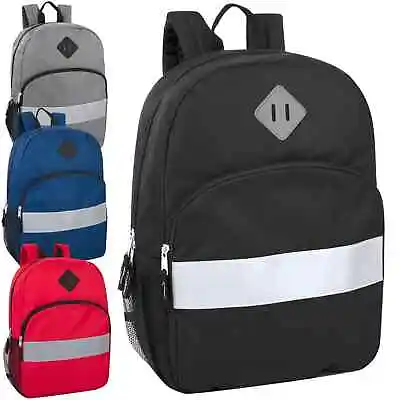 17'' Trail Maiker Safety Reflective School Travel Backpack With Side Pocket • $14.39