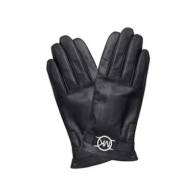 Michael Kors Women's Tech Touch Tip Black Leather Gloves -NEW • $59.99