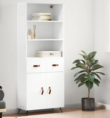 Tall Bookcase With Cupboard Office Storage Filing Cabinet Display Shelving Unit • £168.40