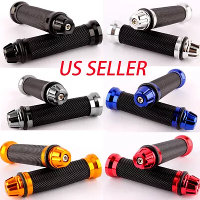 Motorcycle 7/8  Hand Grips Handle Bar Rubber Gel For YAMAHA HONDA KAWASAKI BMW • $10.95