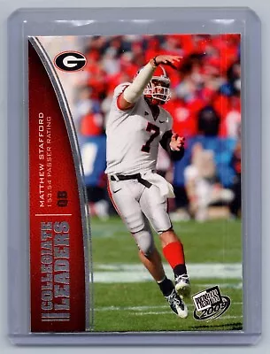 2009 Press Pass Collegiate Leaders Matthew Stafford Rookie Card #77 - Georgia • $1.50