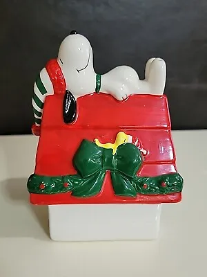 SNOOPY / Woodstock PEANUTS CERAMIC WILLITTS MUSIC BOX VINTAGE • $29.99