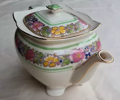 Vintage Royal Winton Grimwades Athena Teapot W Nevin Pattern Circa 1940's + • $95