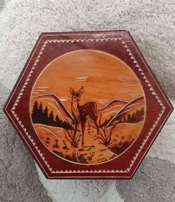 $24.98 • Buy Vintage Casket Deer Beautiful USSR 190*55mm