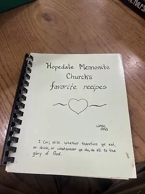 Hopedale IL Mennonite Church Recipe Book 1990 • $11.95