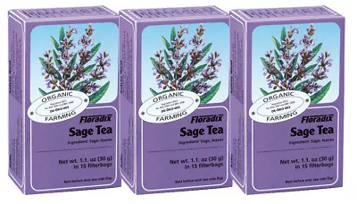 Salus Floradix Sage Herb Tea (ORGANIC) 3 X 15 Bags • £10.50