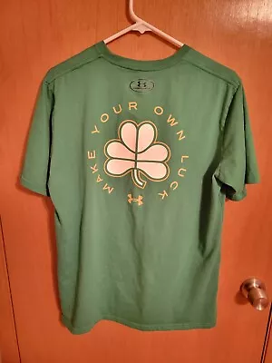 Under Armour Men's T-Shirt  Make Your Own Luck  Green Size L • $14.99