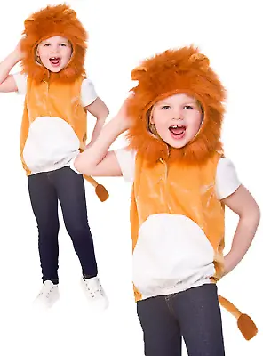 Lion Costume Boys Girls Wild Zoo Animal Fancy Dress Outfit Kids Book Day • £12.99