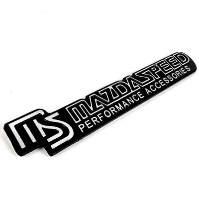 JDM MAZDASPEED Aluminum Black Badge Emblem Sticker Full Body/Side Car Decoration • $9.88