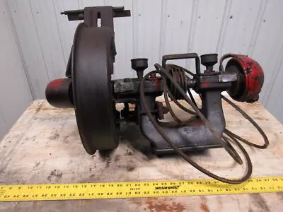 Vintage Steampunk Early Industrial Cast Iron Bench Grinder 10  ? • $489.99