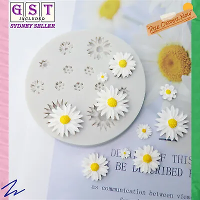 Daisy Silicone Cake Decor Mould Fondant Sugarcraft Chocolate Baking Resin Mold • $6.29