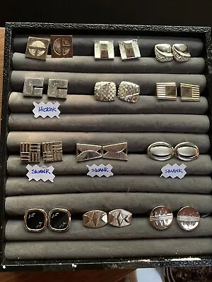 Vintage 18-piece Cufflink Lot! Swank Hickok And More! • $4