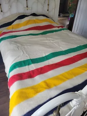 Vintage Hudson Bay Wool Blanket • $100