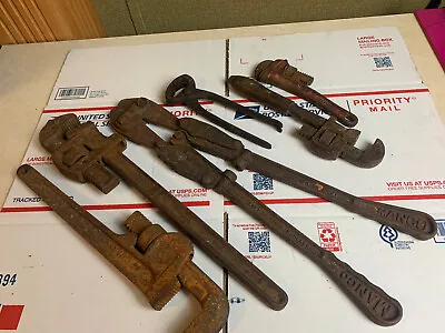 VINTAGE Adjustable RIDGID Pipe WRENCH BOLT CUTTERS LOT SEE PICTURES • $45.75