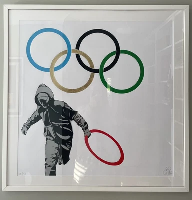 £4975 • Buy Pure Evil - Hackney Looter - Gold Leaf Print - Iconic Street Art History