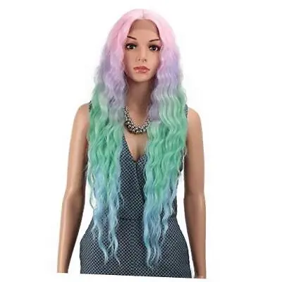  Lace Front Wigs 30'' Long Wavy 30 Inch (Pack Of 1) Ombre Pastel Multi-Color • $67.53