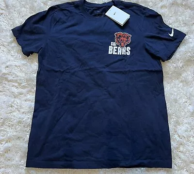 Mens Nike Chicago Da Bears Short Sleeve T Shirt Navy Size M NEW W Tags B5 • $14.95