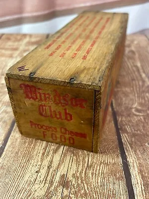 Windsor Club 2 Lb Processed Cheese Food/Spread Wisconsin Wood Box • $17.80