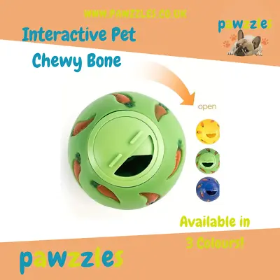 £4.39 • Buy Dog Pet Puzzle Toy Fun Tough Treat Ball Mental Food Dispenser Interactive Toy