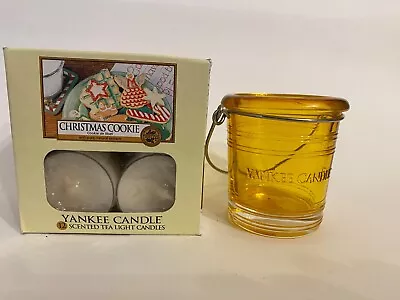 Yankee Candle (old Logo) Christmas Cookie Tealights And Tealight Holder (TL23) • £0.99
