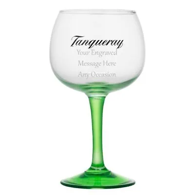 Personalised Mothers Day Gift Tanqueray Gin Glass Engraved With You Message • £25.78