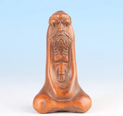 £23.99 • Buy Japanese Old Boxwood Hand Carved Arhat Statue Netsuke Collectable Home Deco