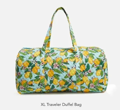 NEW Vera Bradley XL Traveler Duffel Bag Lemon Grove Gym Carry On Tote X Large • $74.99