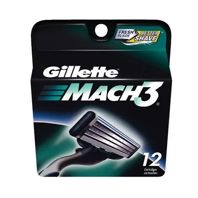 12 Gillette Mach3 Razor Blades Replacement Cartridges Refills Shaver Authentic • $22.99