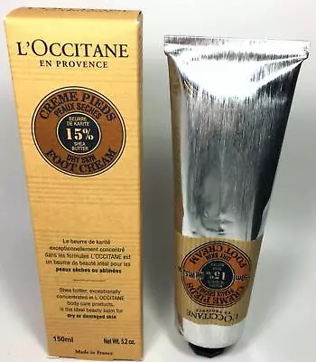 L'Occitane 15% Shea Butter Foot Cream For Dry Skin 5.3 Oz / 150 Ml *NEW IN BOX* • $27.99