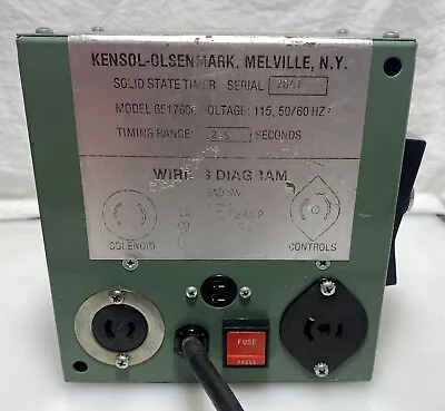 Kensol-Olsenmark 651760 Solid State Timer 0.2 To 5 Sec 115VAC • $99.99